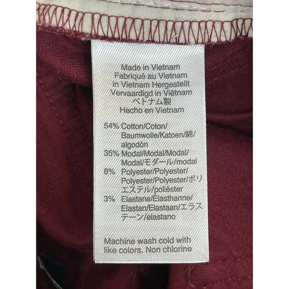 JCREW 9" high-rise toothpick jean in velvet Adult 27 Crimson Maple Womens NWT - Picture 11 of 14